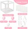 Baby Boxes for Baby Shower Decoration with 8 Letters and 36 Balloons 4pcs Clear Balloon Boxes BABY Blocks for Girls Birthday Party Decorations(Pink)